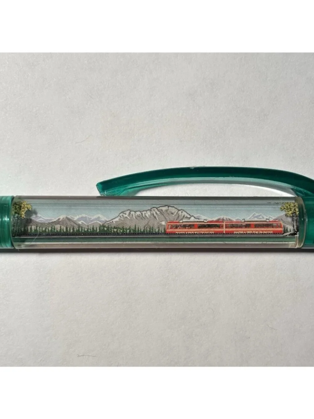 Pike's Peak Cog Railway Floaty Pen Train Tram Cars Move by Mountains Souvenir